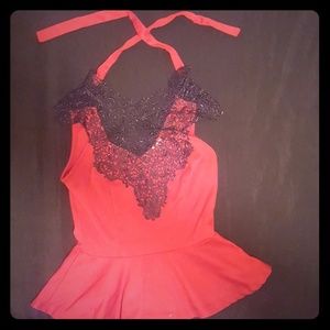 Charlotte Russ Lace Halter Top